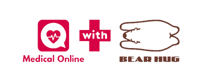 ベアハグとメディカルオンラインのロゴ